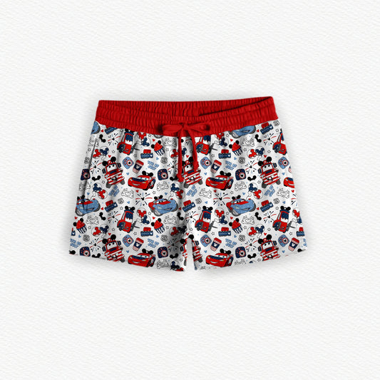 Fireworks On Route 66 Bamboo Women's Pajama Shorts