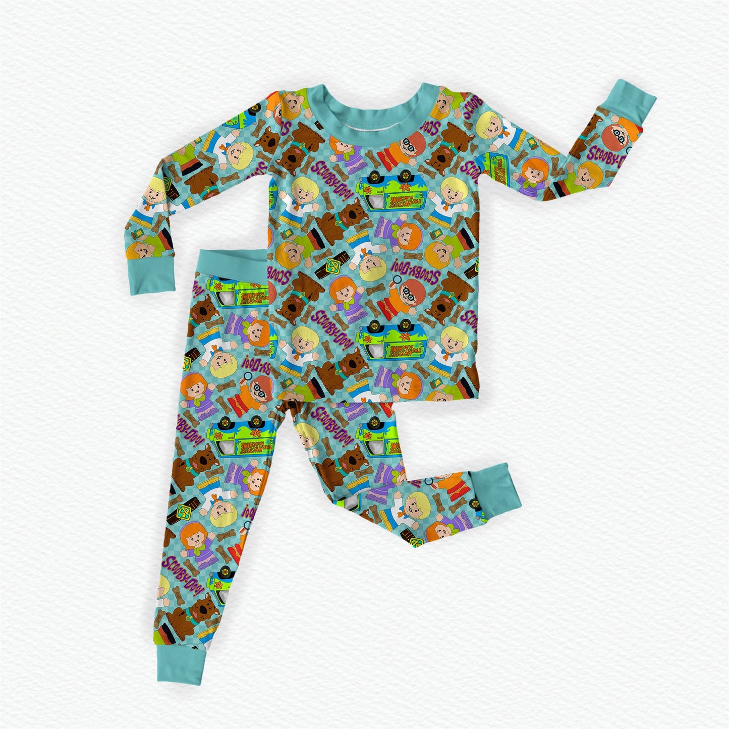 Mystery Machine Tiny People Bamboo Long Sleeve Two Piece Pajama Set