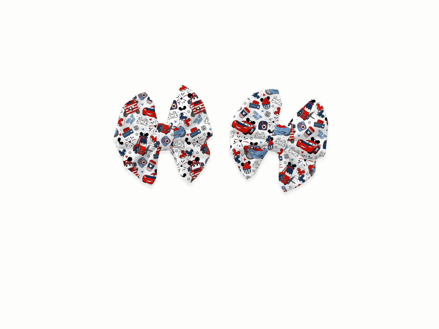 Fireworks On Route 66 Piggy Bows (Set of 2)
