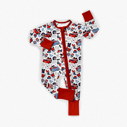 Fireworks On Route 66 Bamboo Zippy Pajamas