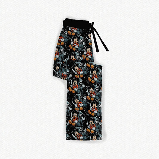 Hello, Minnie Print Bamboo Adult Straight Leg Pants