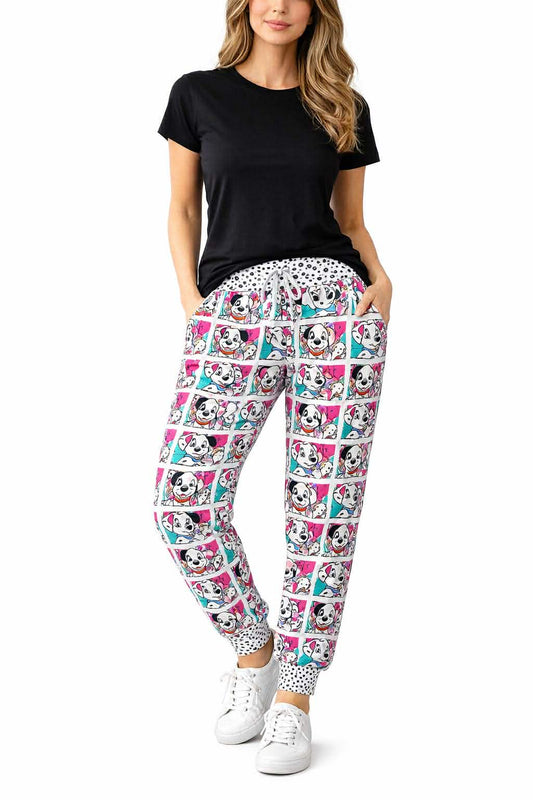 Dalmatian 101 Bamboo Adult Jogger Style Pants