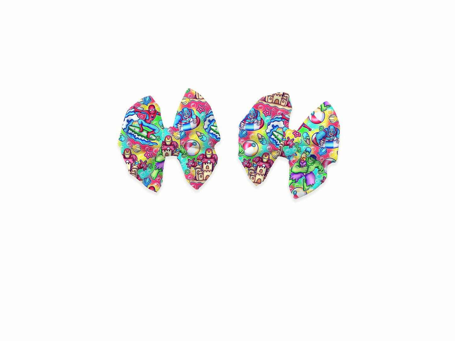 Avenger Vacation Piggy Bows (Set of 2)