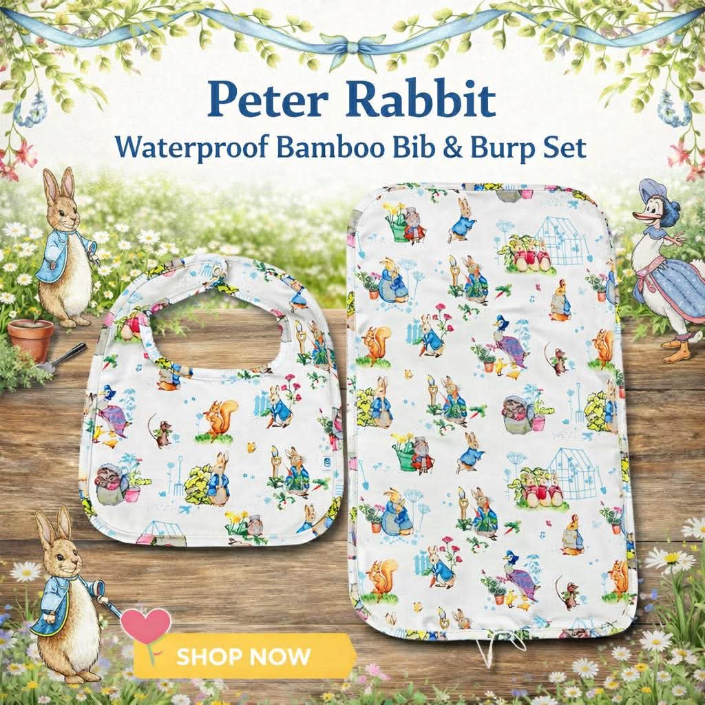 Peter Rabbit Bib & Burp Cloth Set