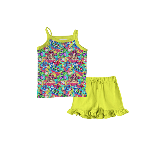 Avenger Vacation Bamboo Tank Top & Ruffle Shorts Set