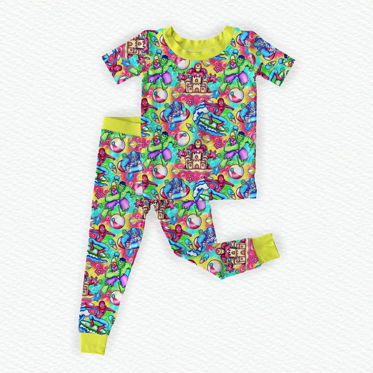 Avenger Vacation Bamboo Short Sleeve Two Piece Pajama Set
