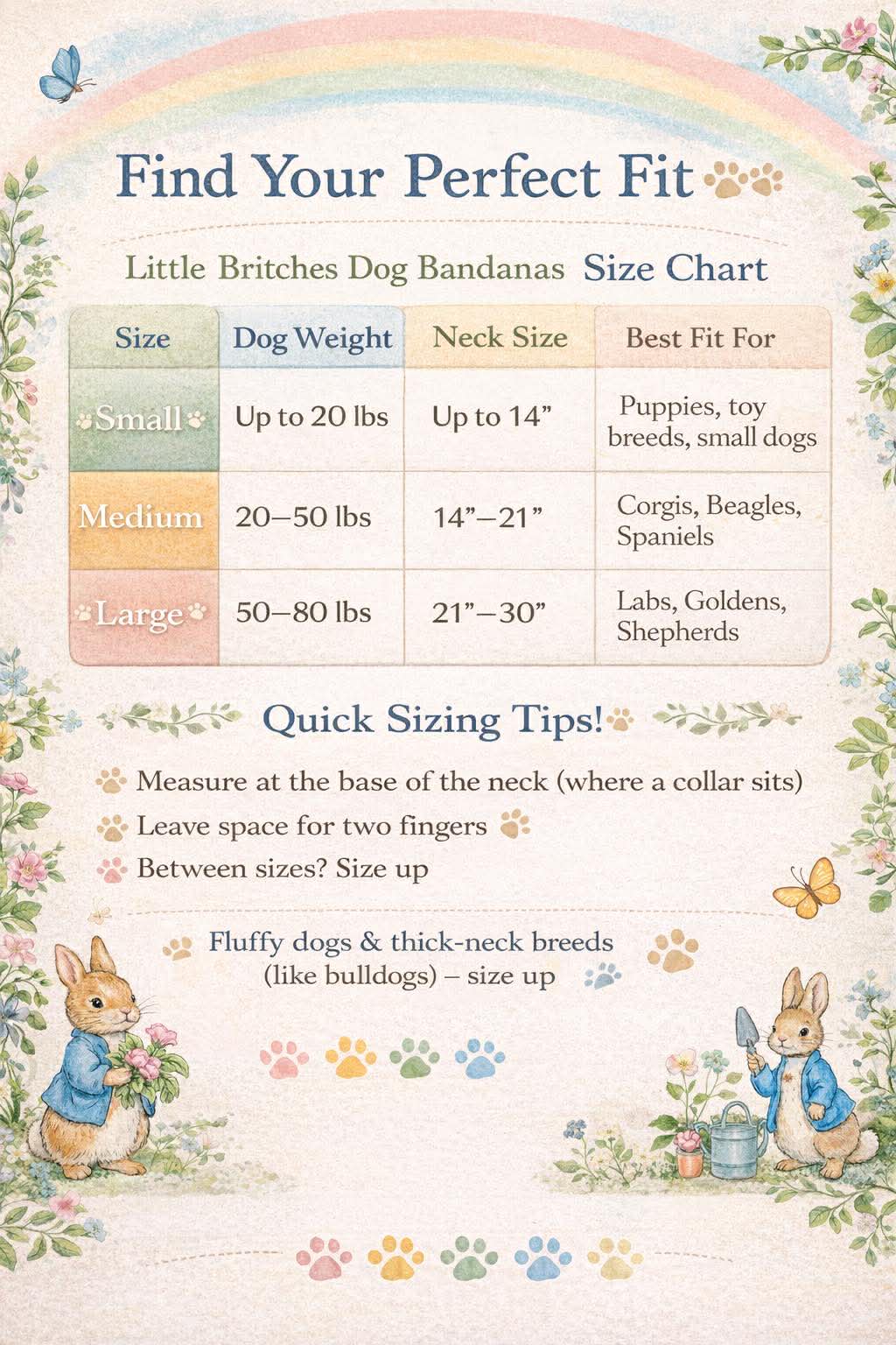 Peter Rabbit Bamboo Dog Bandana