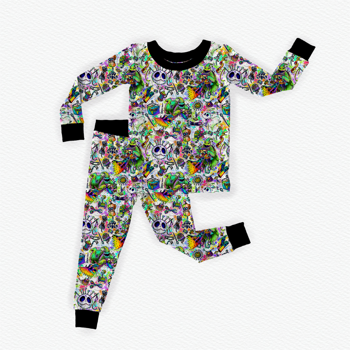 "I'm The Boogie Man" Bamboo Long Sleeve Two Piece Pajama Set