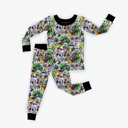 "I'm The Boogie Man" Bamboo Long Sleeve Two Piece Pajama Set