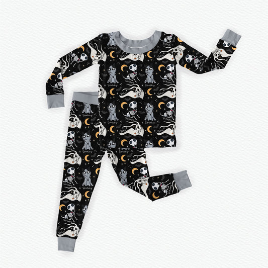 Beware Of Dog Bamboo Long Sleeve Two Piece Pajama Set
