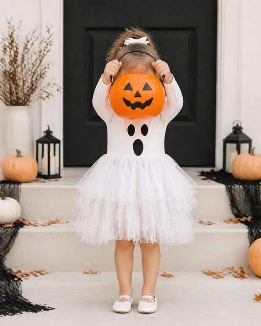 Ghost Bamboo Long Sleeve Tulle Dress