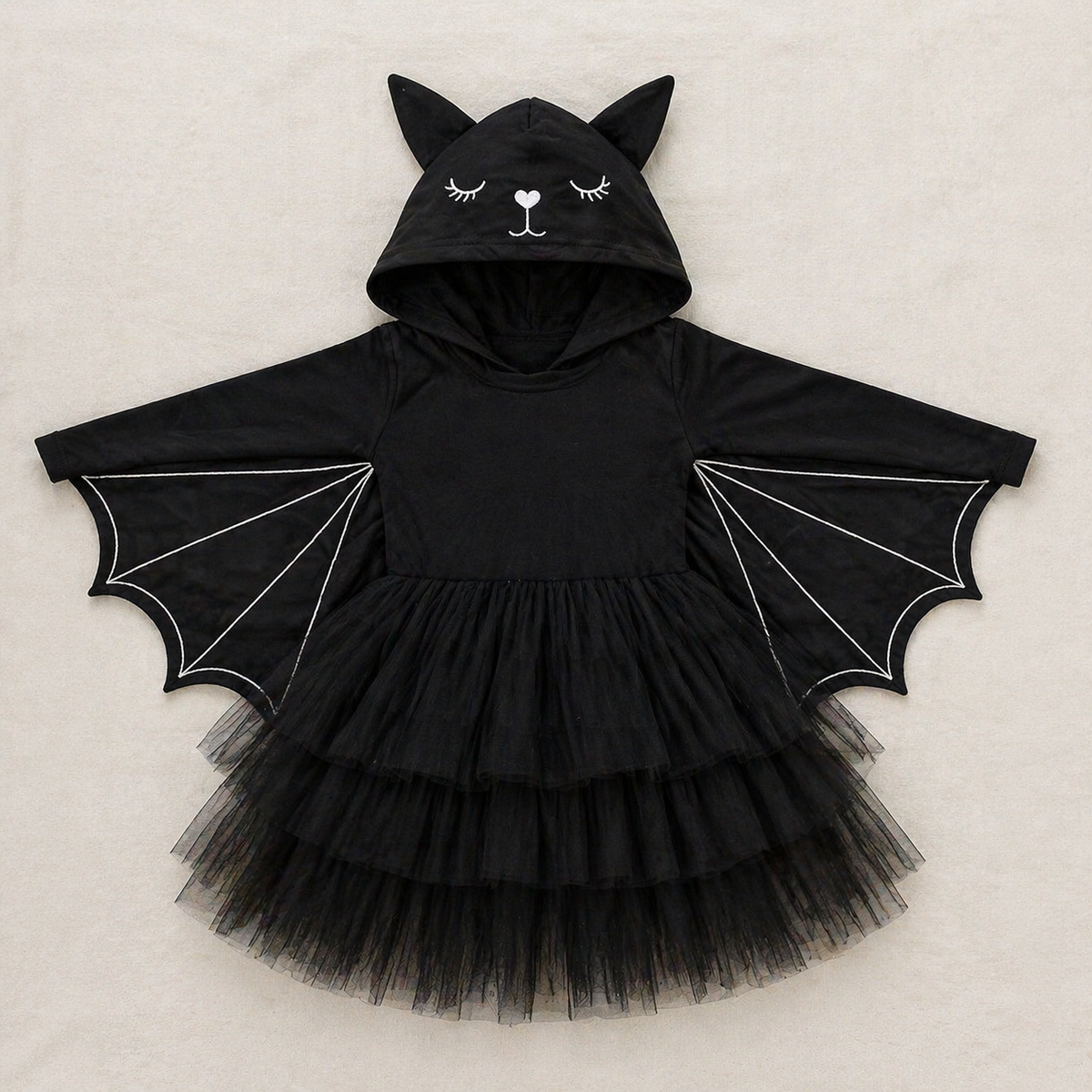 Bat WEBBED Bamboo Long Sleeve Tulle Dress