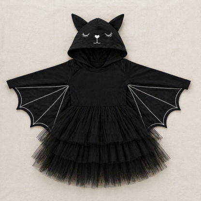 Bat WEBBED Bamboo Long Sleeve Tulle Dress