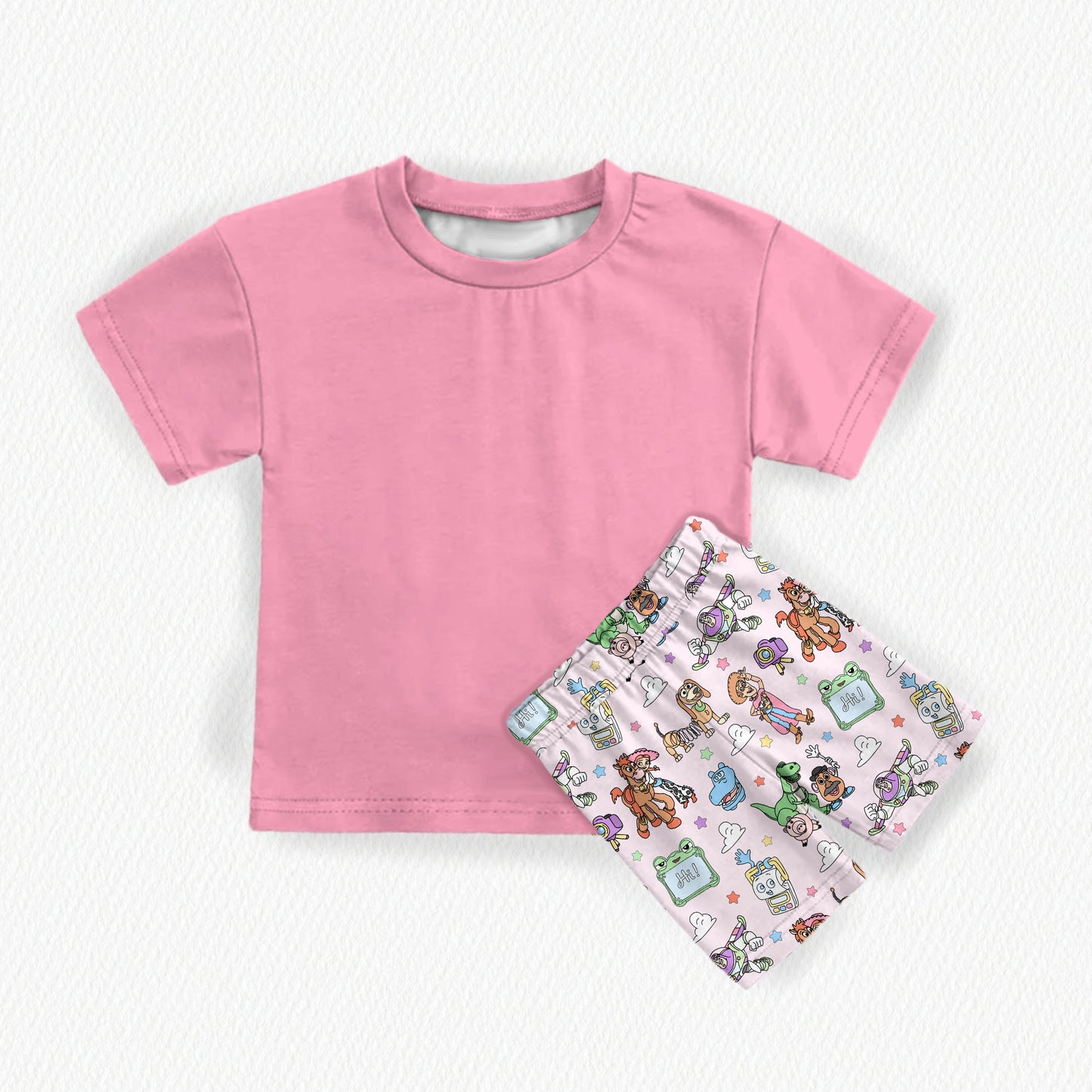 Toys Take 5 Bamboo Oversized Tee & Biker Shorts