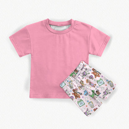 Toys Take 5 Bamboo Oversized Tee & Biker Shorts