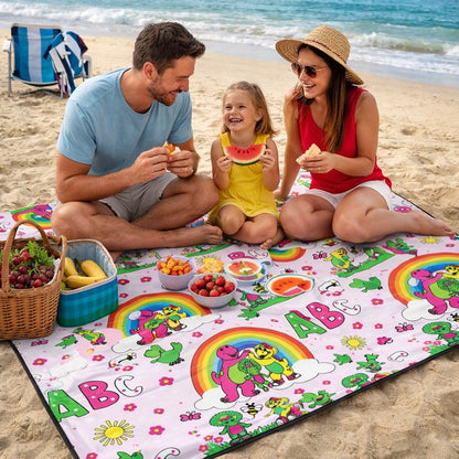 Barney & Butterflies 40"X50" Picnic / Beach Mat