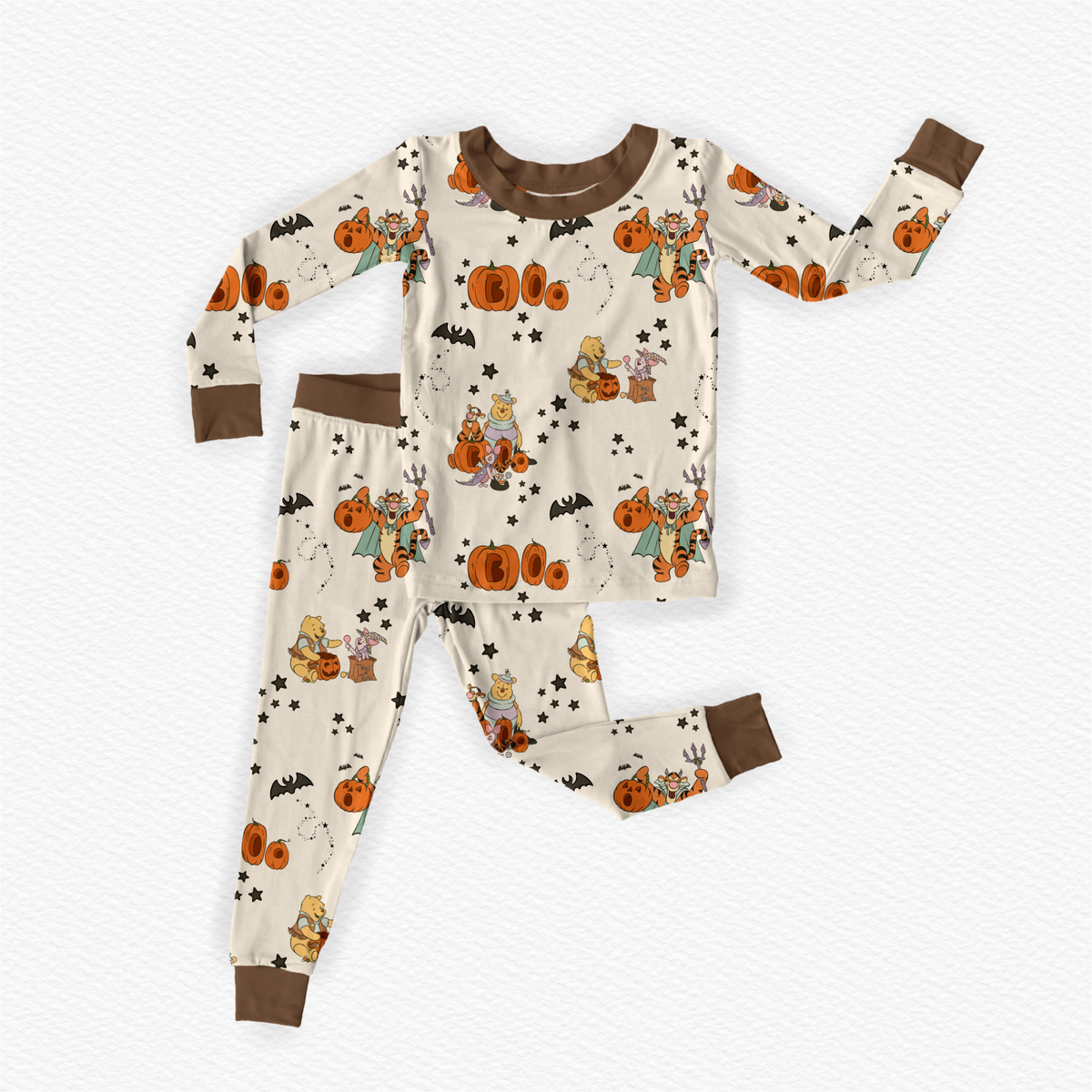 Pooh's Pumpkin Patch Bamboo Long Sleeve Two Piece Pajama Set