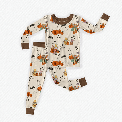 Pooh's Pumpkin Patch Bamboo Long Sleeve Two Piece Pajama Set