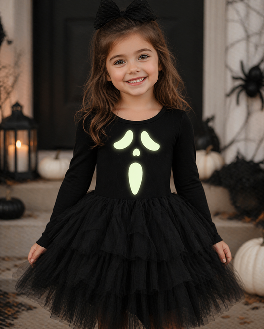 Ghostface GLOW Bamboo Long Sleeve Tulle Dress