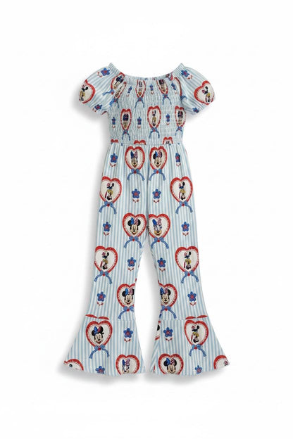 A Disney 4th Bamboo Smocked Flare Romper