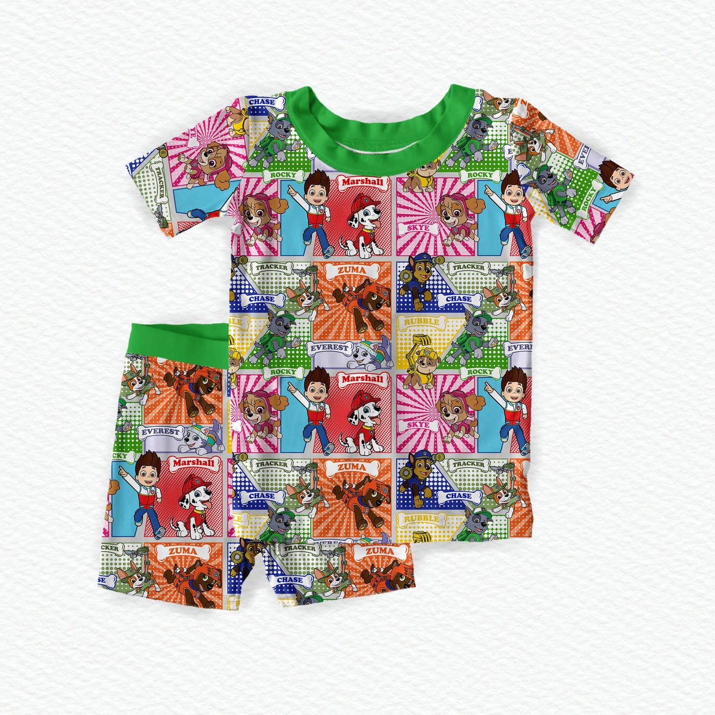 "I'm Fired Up!" Bamboo Short Sleeve Shorts Two Piece Pajama Set