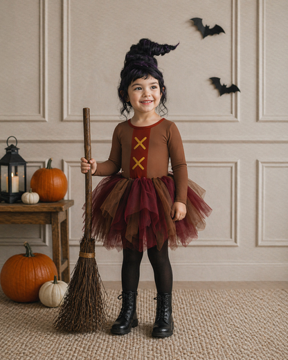 Mary Bamboo Long Sleeve Tulle Dress