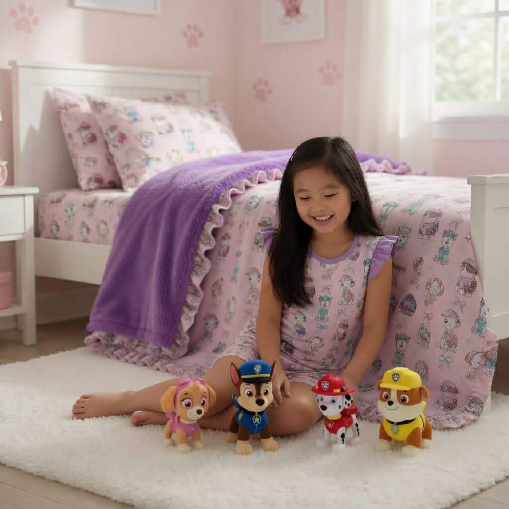 "This Pup's Gotta Fly!" Flutter Sleeve Bamboo Short Sleeve & Shorts Two Piece Pajama Set