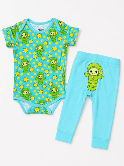 Glo To Sleep Lullabies Bamboo Onesie & Graphic Bum Pants Two Piece Set