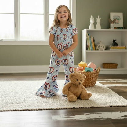A Disney 4th Bamboo Smocked Flare Romper