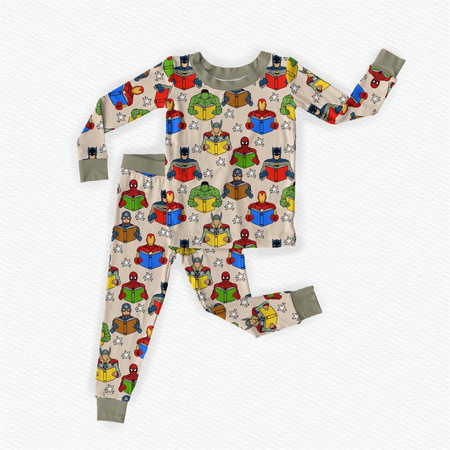 Marvelous Readers Bamboo Long Sleeve Two Piece Pajama Set