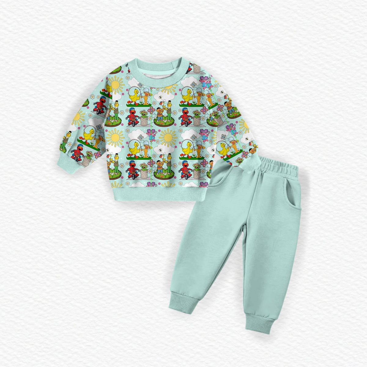Sunny Day Pals Bamboo Crewneck & Jogger Set