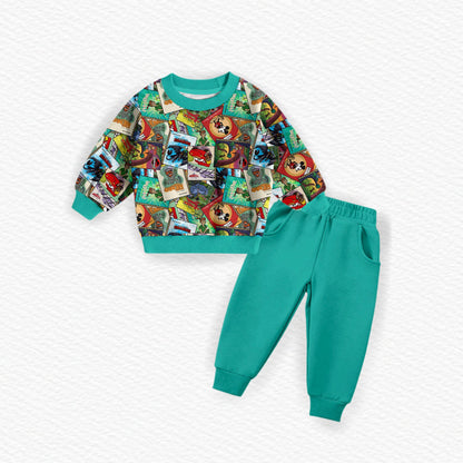 Little Golden Dude Bamboo Crewneck & Jogger Set