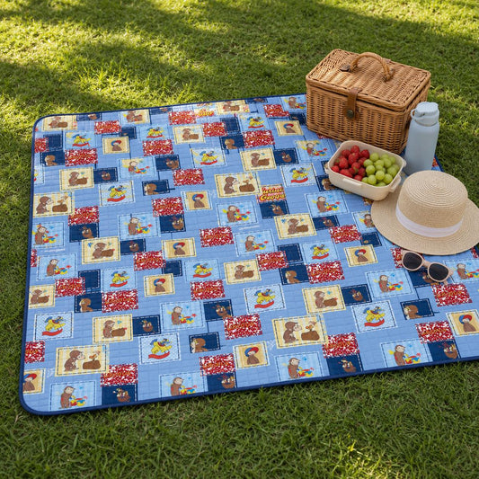 Curious George Patchwork 50"X60" Picnic / Beach Mat