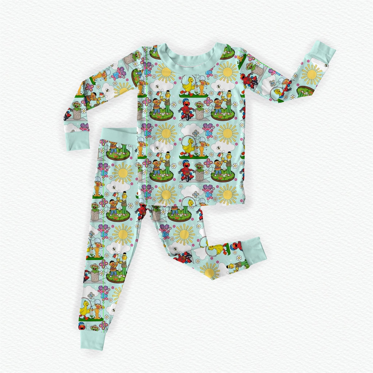 Sunny Day Pals Bamboo Long Sleeve Two Piece Pajama Set