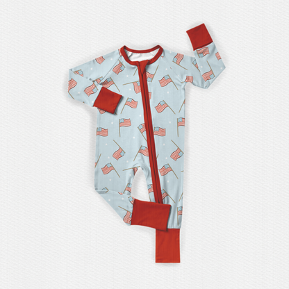 USA Ribbed Bamboo Zippy Pajamas