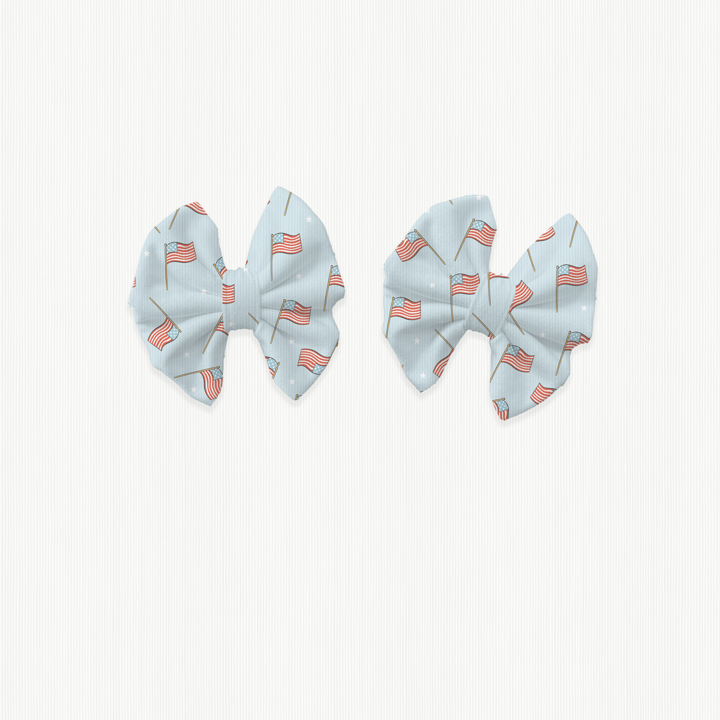 USA Ribbed Piggy Bows (Set of 2)