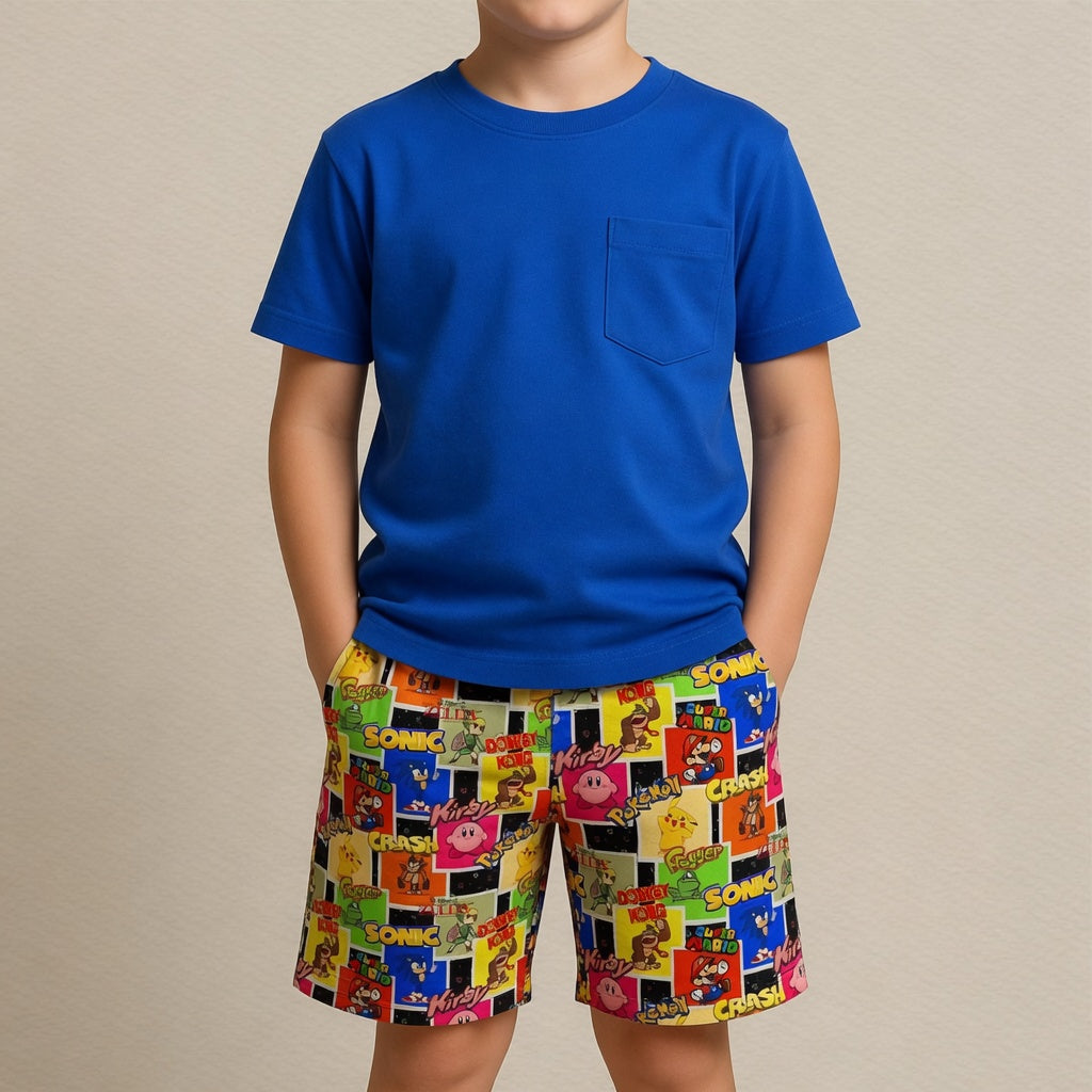 Classic Gamer Pocket Tee & French Terry Shorts Set