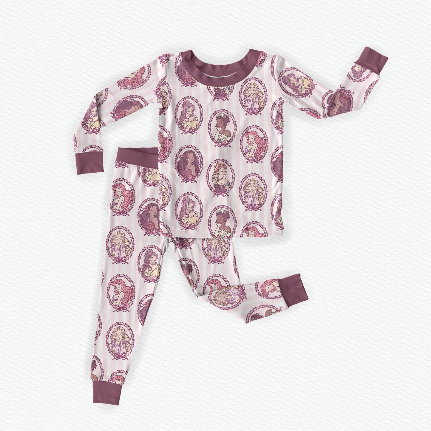 Palace Portraits Bamboo Long Sleeve Two Piece Pajama Set