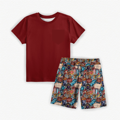 Wizard School Pocket Tee & French Terry Shorts Set
