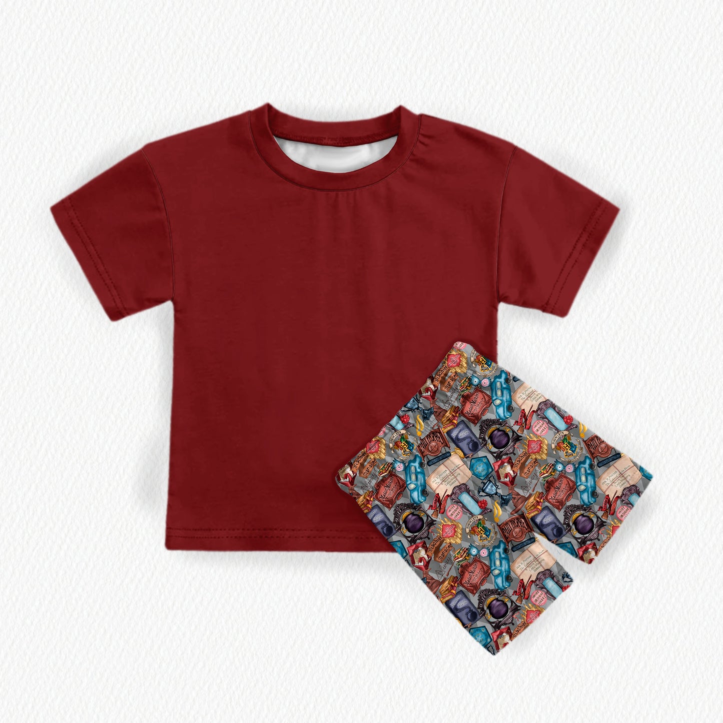 Wizard School Bamboo Oversized Tee & Biker Shorts