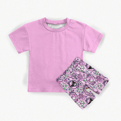Hello Ballerina Bamboo Oversized Tee & Biker Shorts