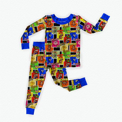 Classic Gamer Bamboo Long Sleeve Two Piece Pajama Set