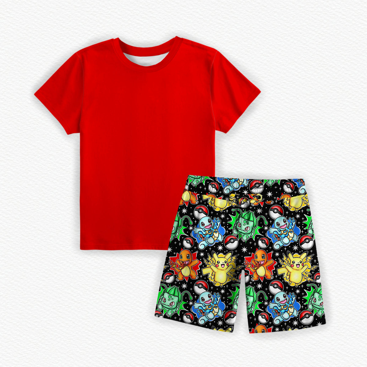 Catch 'Em All Pocket Tee & French Terry Shorts Set