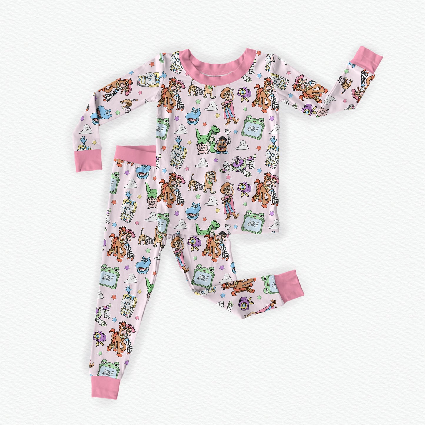 Toys Take 5 Bamboo Long Sleeve Two Piece Pajama Set