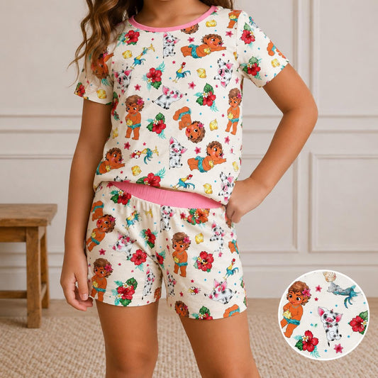 Baby Wayfinder Bamboo Short Sleeve & Shorts Two Piece Pajama Set