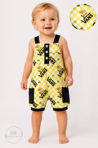 Squarepants Skatepark Bamboo Shortie Overalls