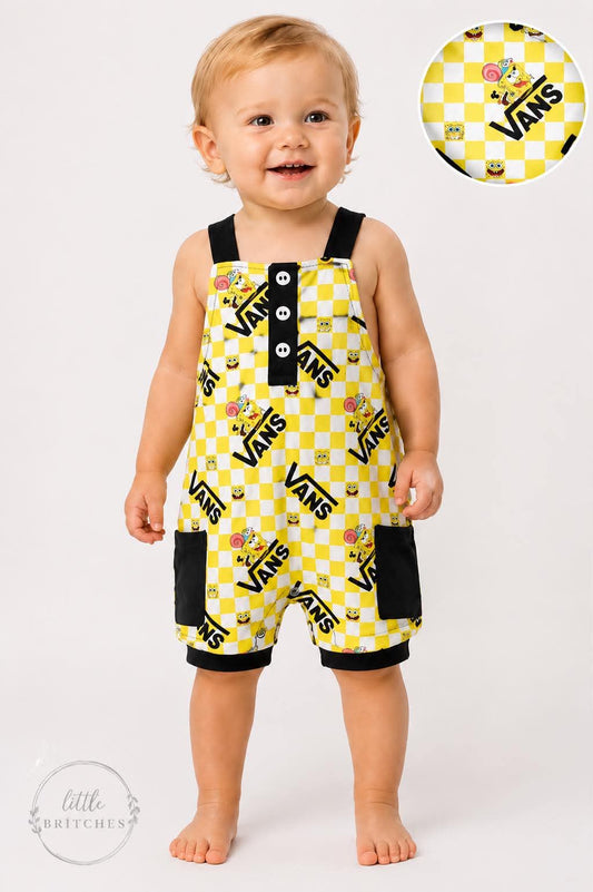 Squarepants Skatepark Bamboo Shortie Overalls