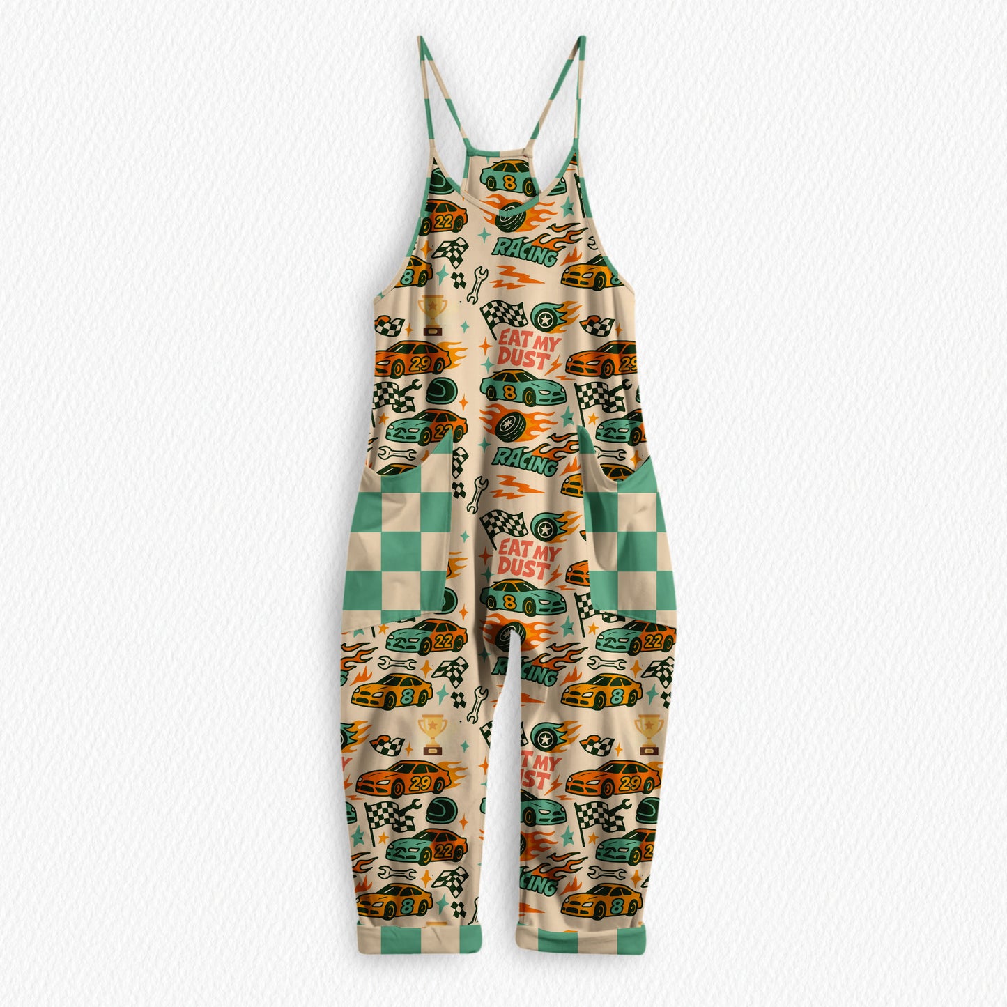 Race Time With Dad Bamboo Women's Cozy Tank Romper