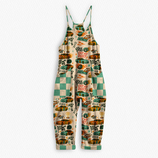 Race Time With Dad Bamboo Women's Cozy Tank Romper