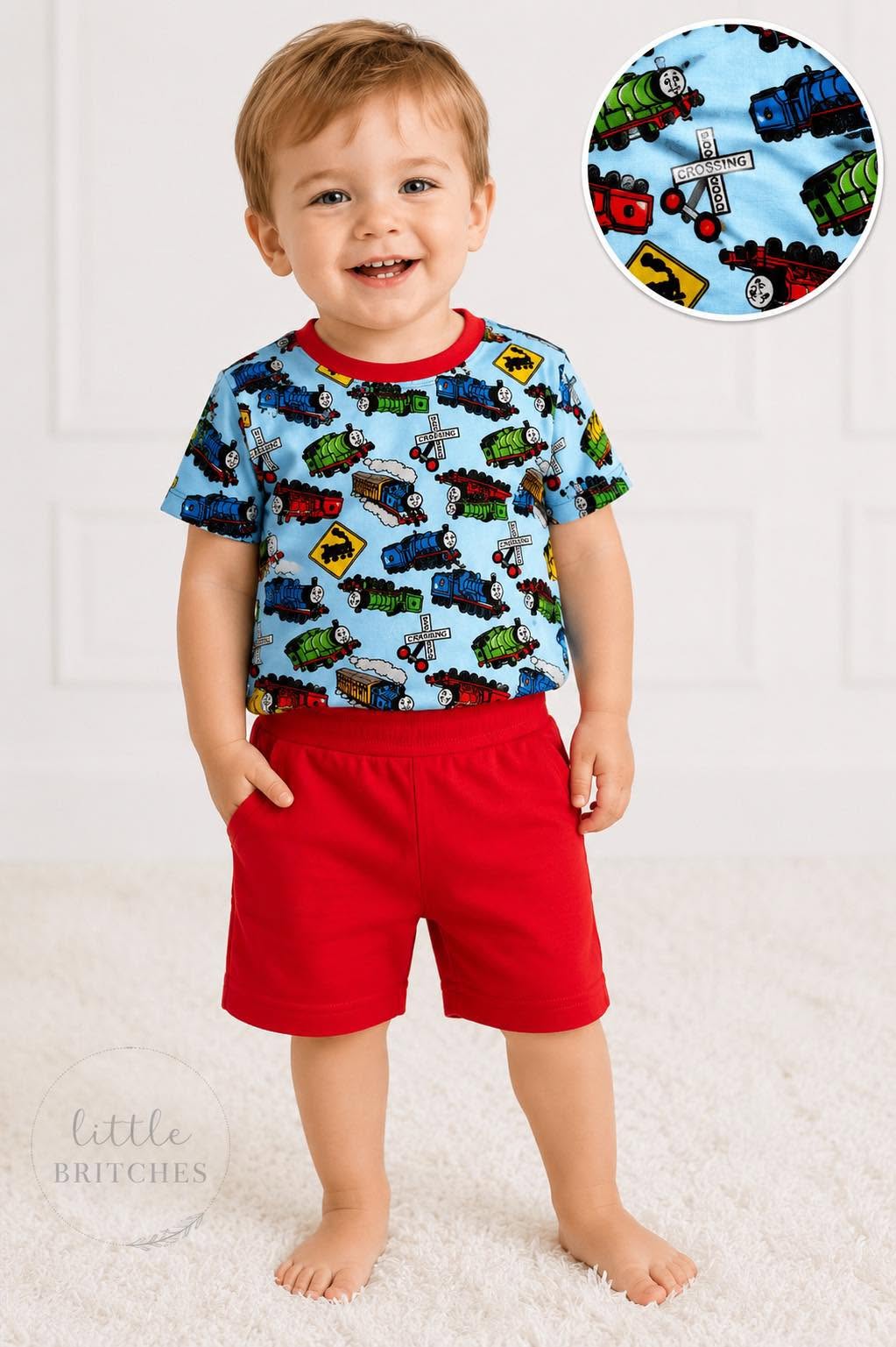 Thomas Bamboo Tee & Jogger Shorts Set